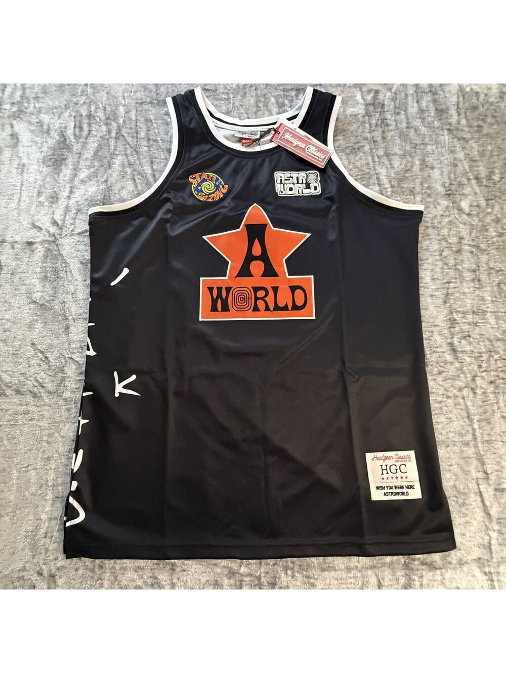 Headgear Classics Astroworld Black Basketball Jersey 2XL Men's Tank Top NWT